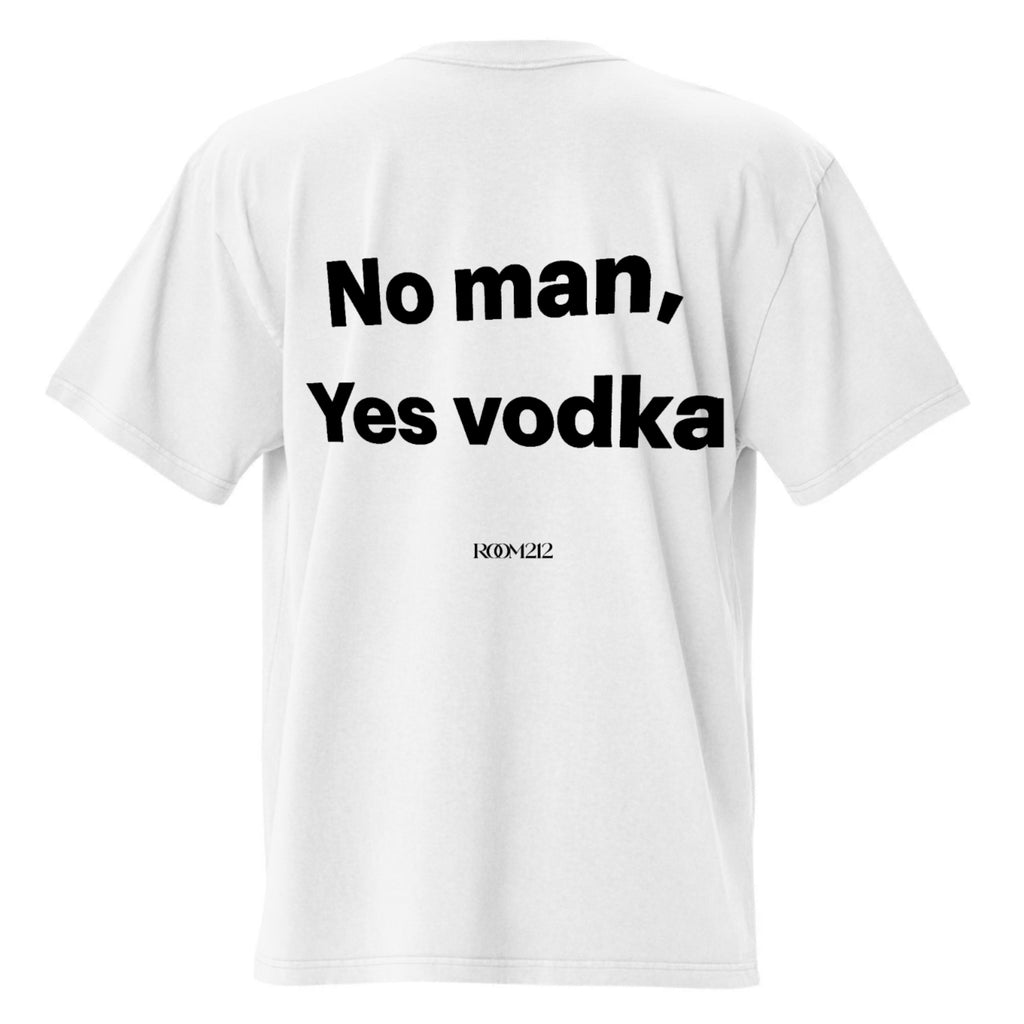 T-shirt No man, Yes vodka Oversize